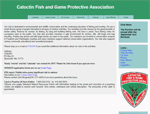 Tablet Screenshot of catoctinfishandgame.org
